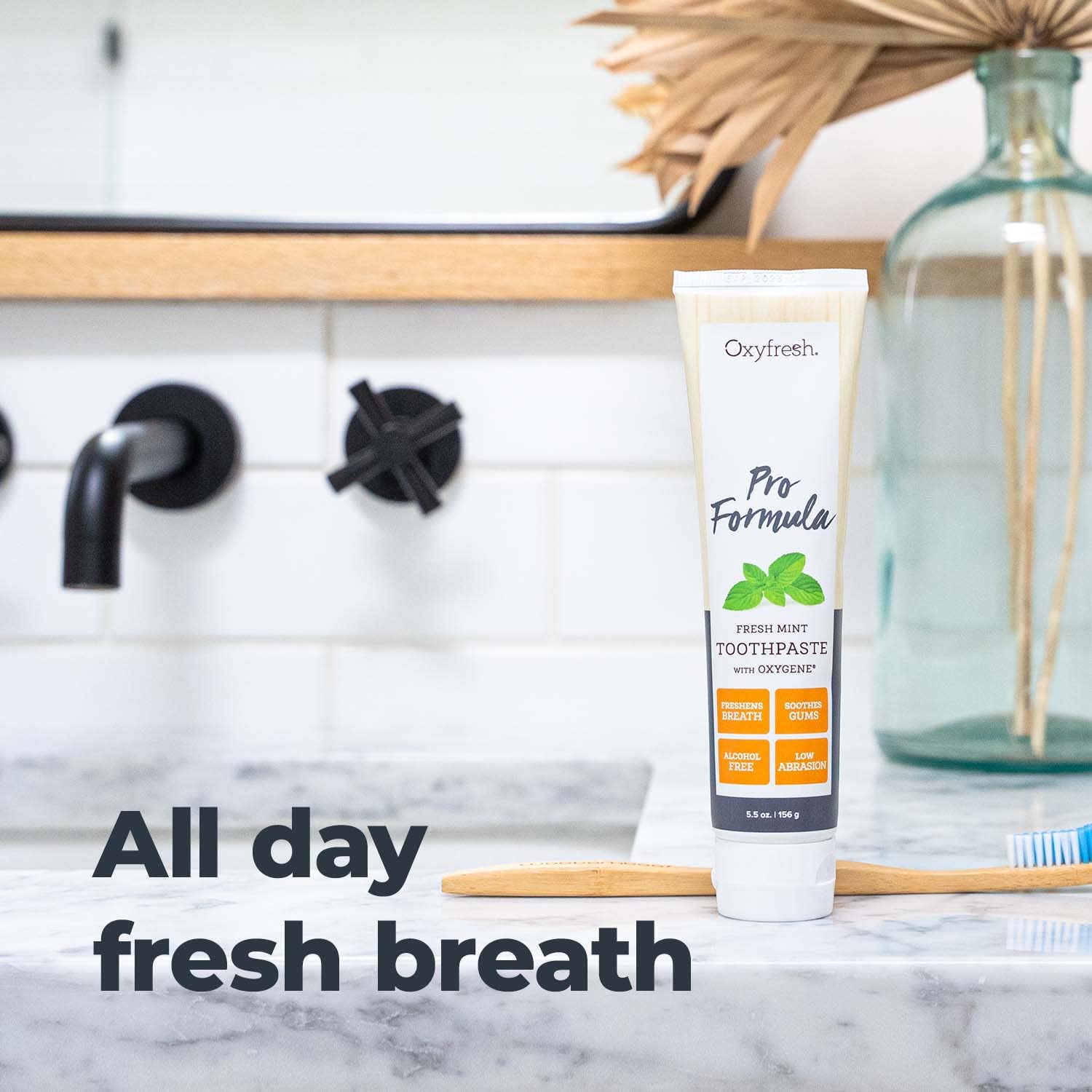 Dentifrice Oxyfresh Pro Formula sensibilite dents gencives sans fluor