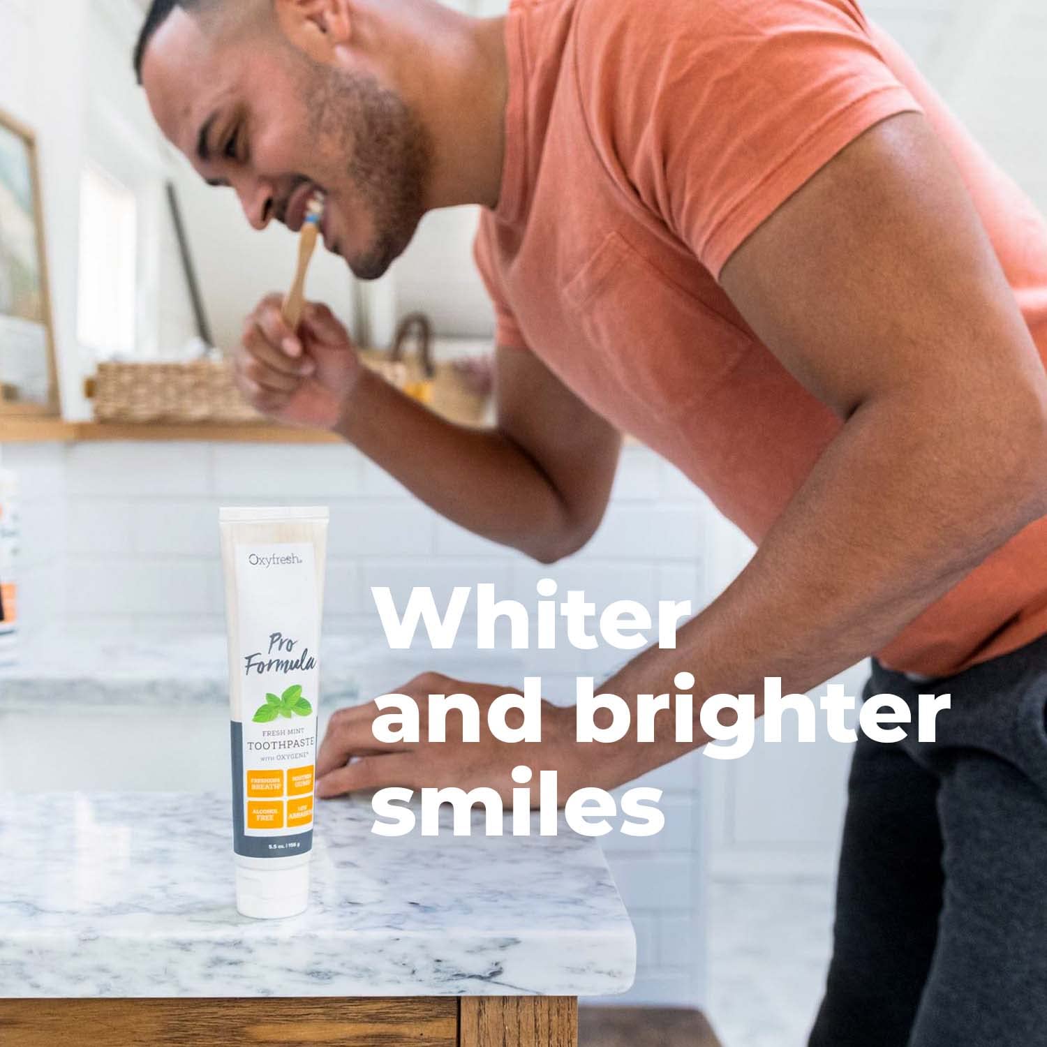 Haleine fraiche après brossage avec Oxyfresh Pro Formula Menthe Fraiche