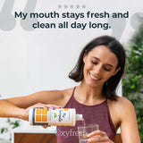 Oxyfresh Pro Formula Fresh Mint, verser dans le bouchon pour une application aisée.