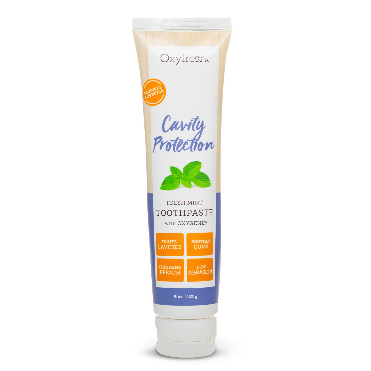 Oxyfresh Cavité Protection, tube dentifrice menthe fraîche, aide à la protection contre les caries