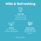 Oxyfresh rince-bouche haleine fraîche durable – image suggérant une utilisation quotidienne