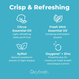 Capsule bouchon pratique facilitant le rinçage quotidien avec Oxyfresh.
