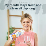 Oxyfresh rince-bouche non-teintant – etiquette claire sans taches