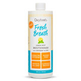 Bouteille Oxyfresh Bain de Bouche Citron Menthe pour haleine durable.