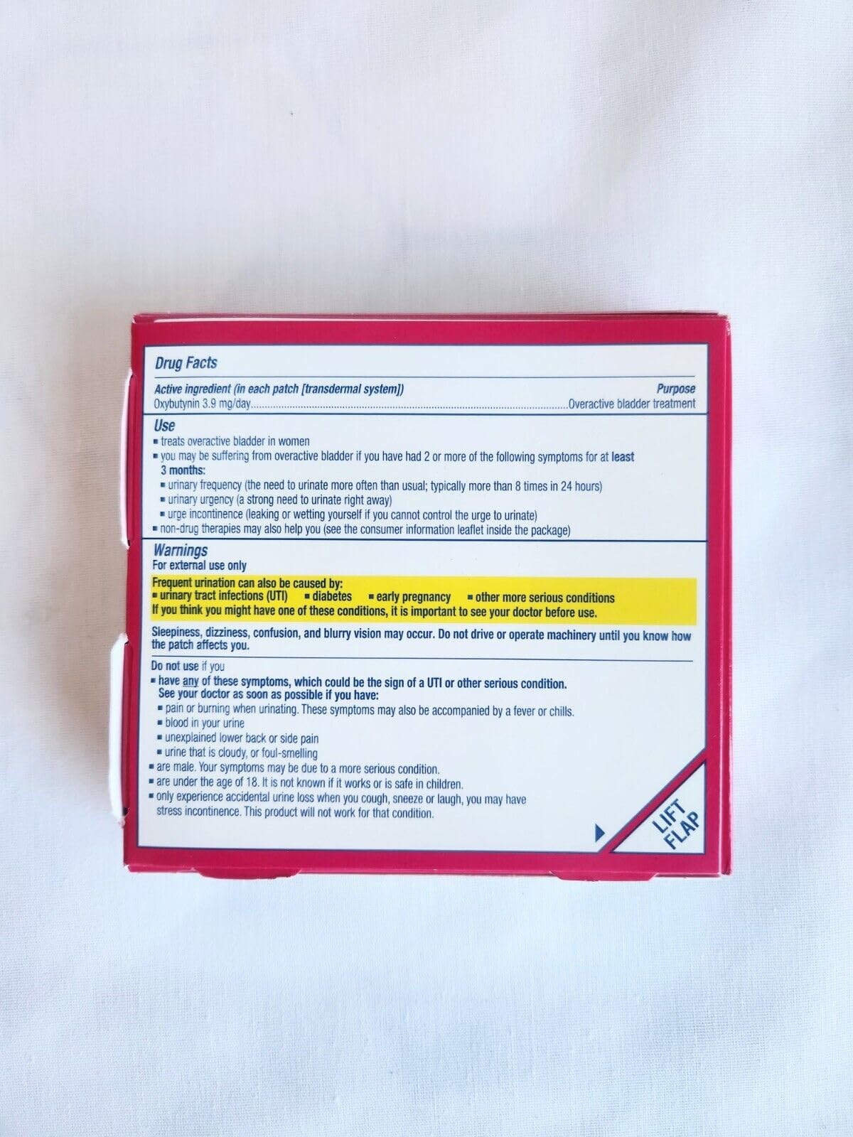 Pack de deux Oxytrol : pratique à emporter et stocker.