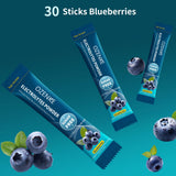 Boîte OZENKE avec sachets électrolytes bleuets, sans sucre.