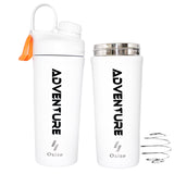 Ozizo Bouteille Shaker Protéines 28onces vue avant — shakes rapides et sans grumeaux