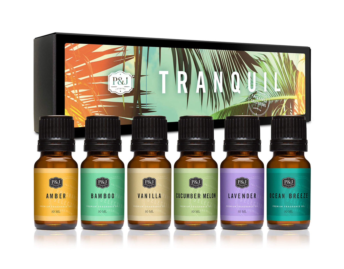 P&J Trading Tranquil Set Vanille — parfum riche pour bougies et diffuseurs.