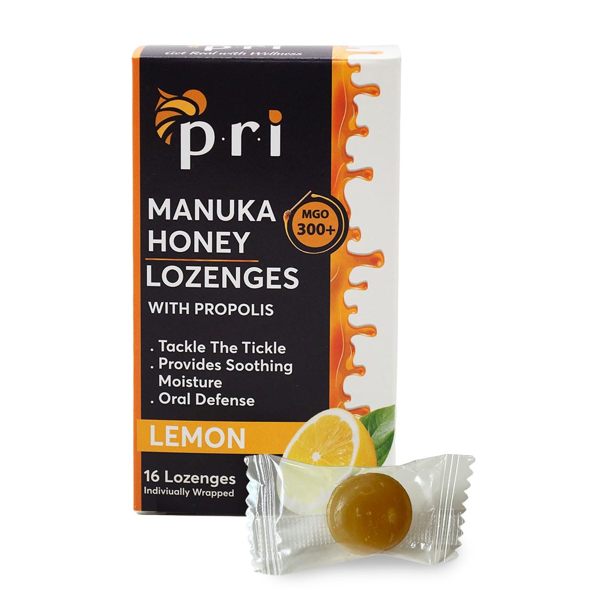 Pastilles P.R.I Manuka Propolis citron — parfum rafraîchissant pour apaiser la gorge.