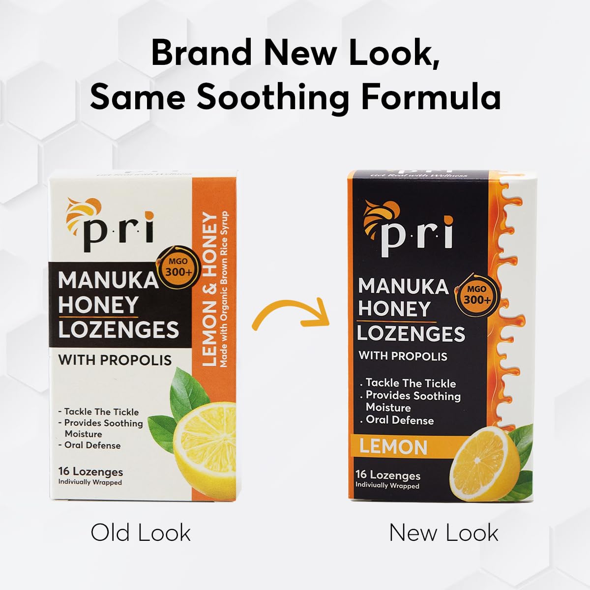 Pastilles P.R.I Manuka Propolis citron, idéales en voyage ou en hiver.