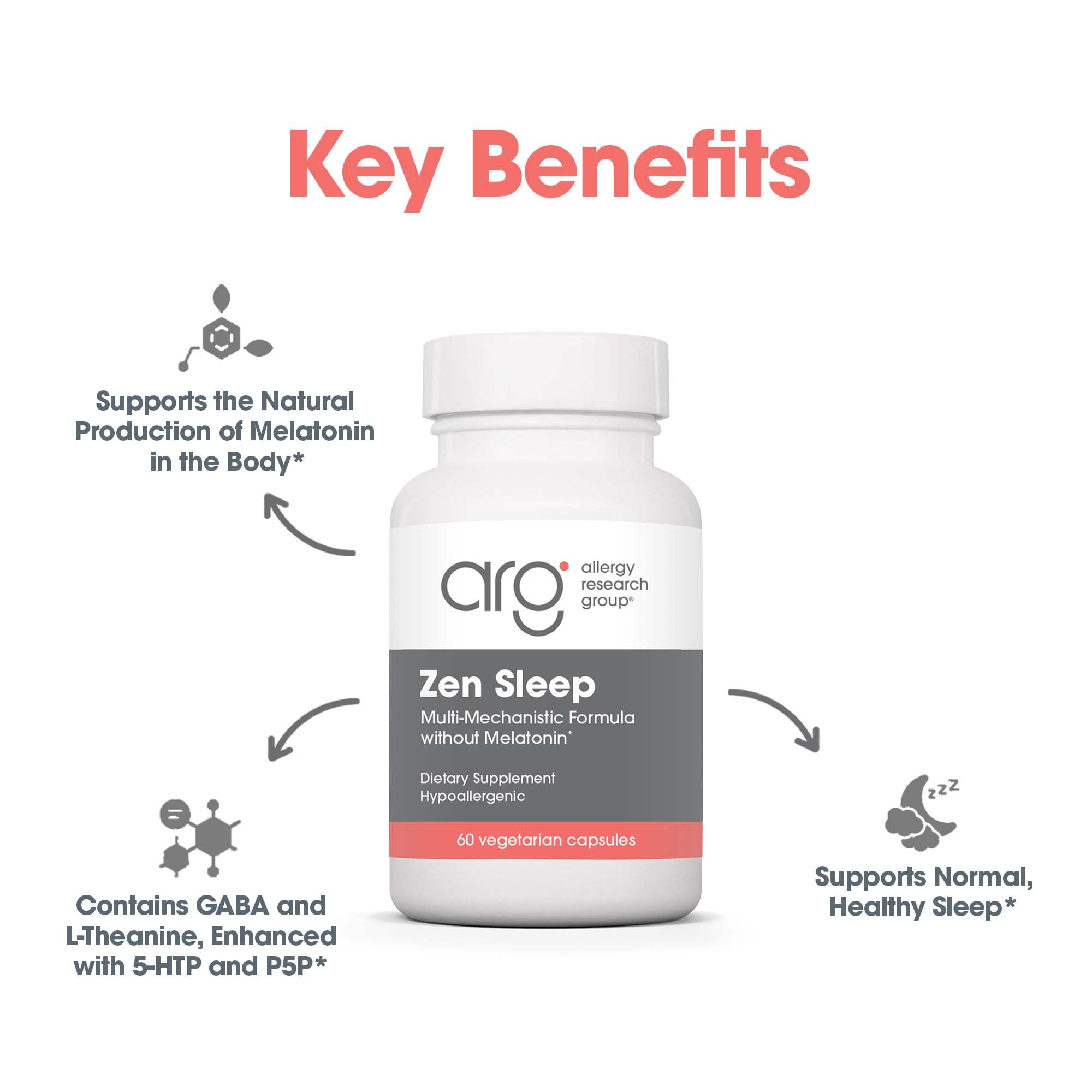 ARG Zen Someil – p5p et vitamine B6 pour le soutien des neurotransmetteurs nocturnes.