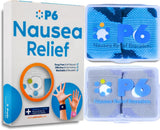 Bandes P6 au poignet utilisées pour prévenir les nausées lors des trajets.