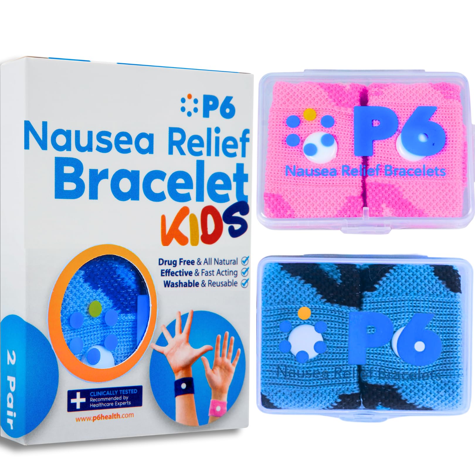 Bandes P6 pour enfants autour du poignet, soulagement naturel des nausées