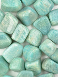 Pachamama Essentials Amazonite pierre polie 20-25 mm, source de calme et équilibre émotionnel.