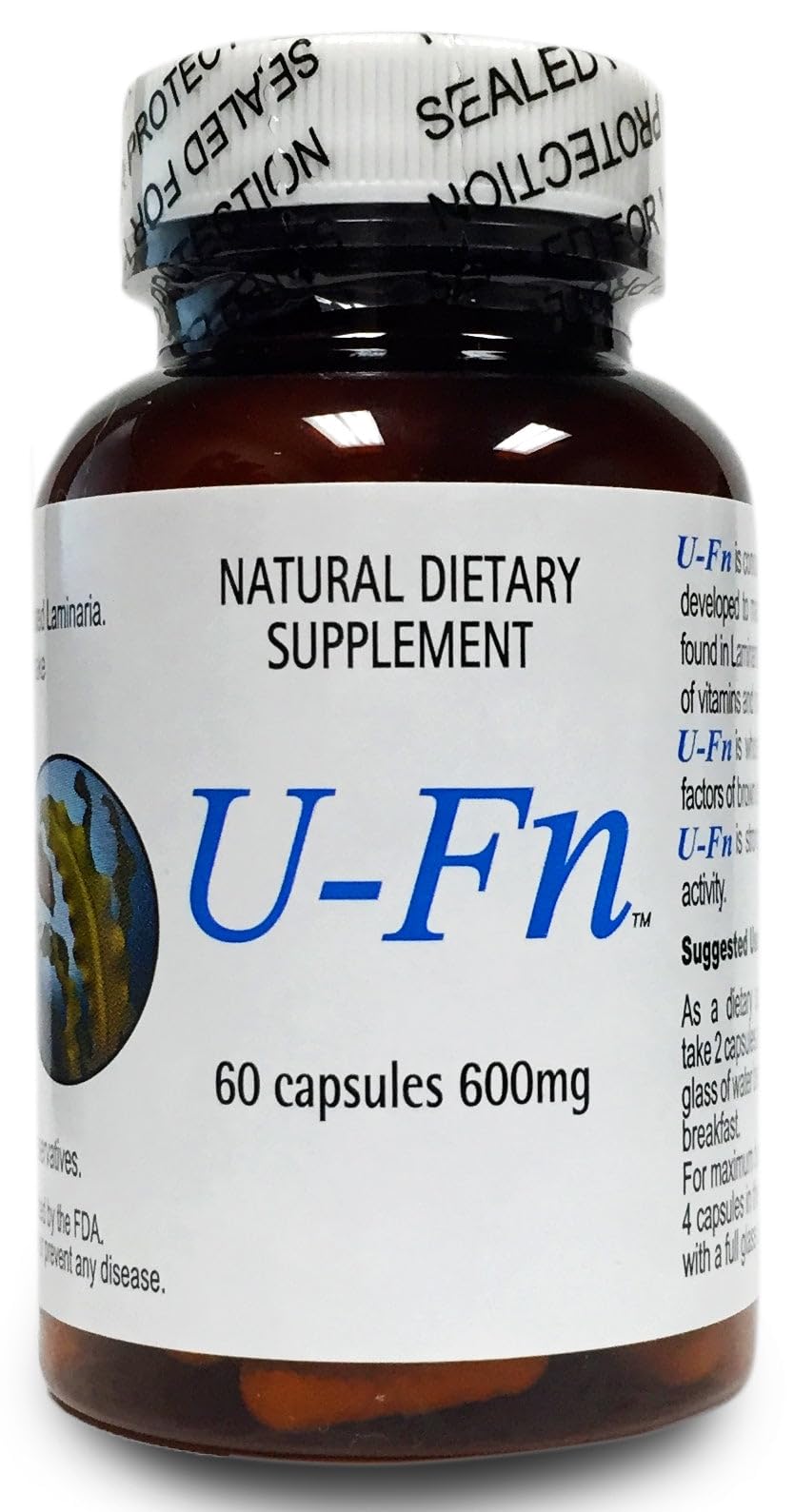U-Fn Pacific Standard Distributors, bouteille 600 mg, soutien nutritionnel potentiel.