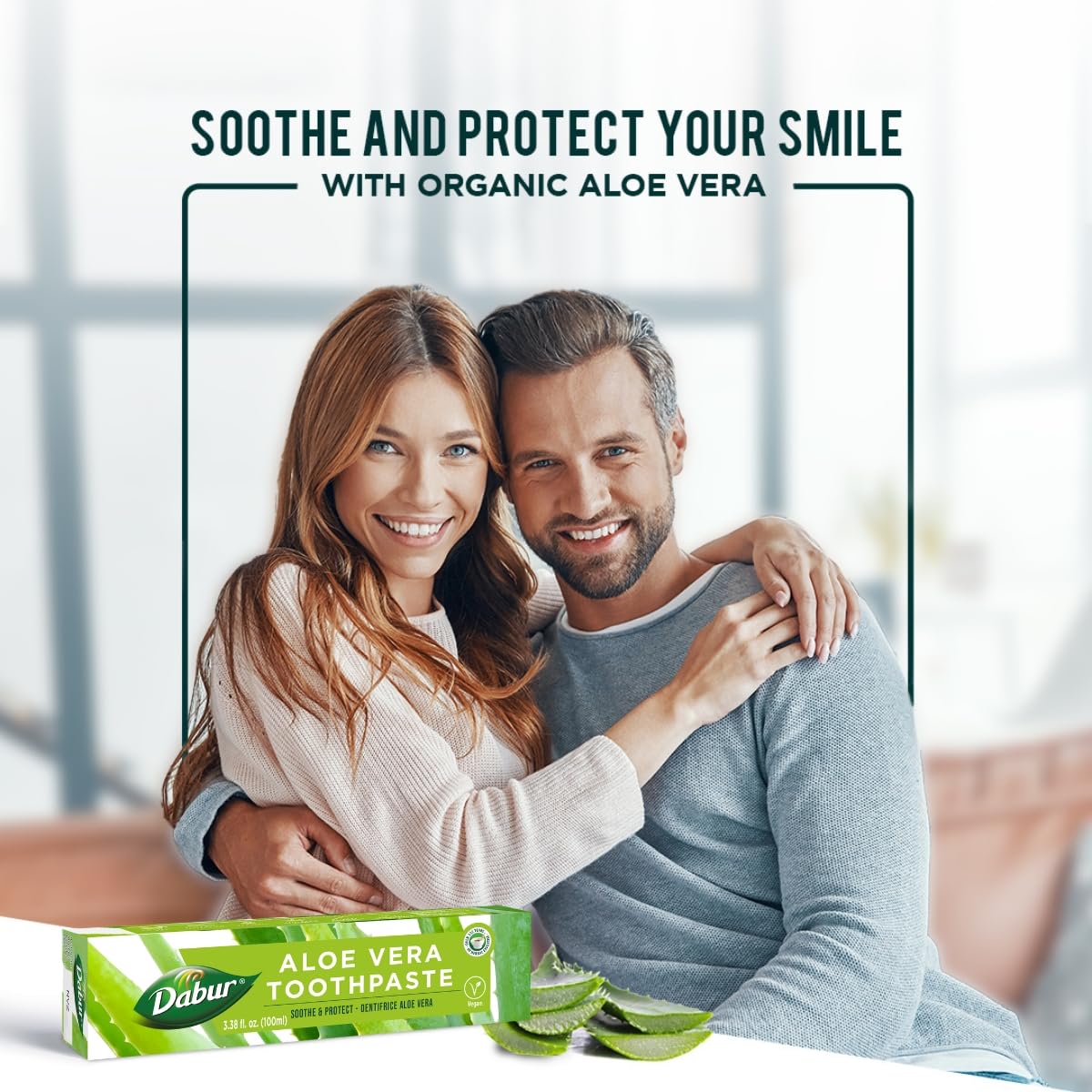 Pack de 3 dentifrices Dabur Aloé Vera, pratique et économique.