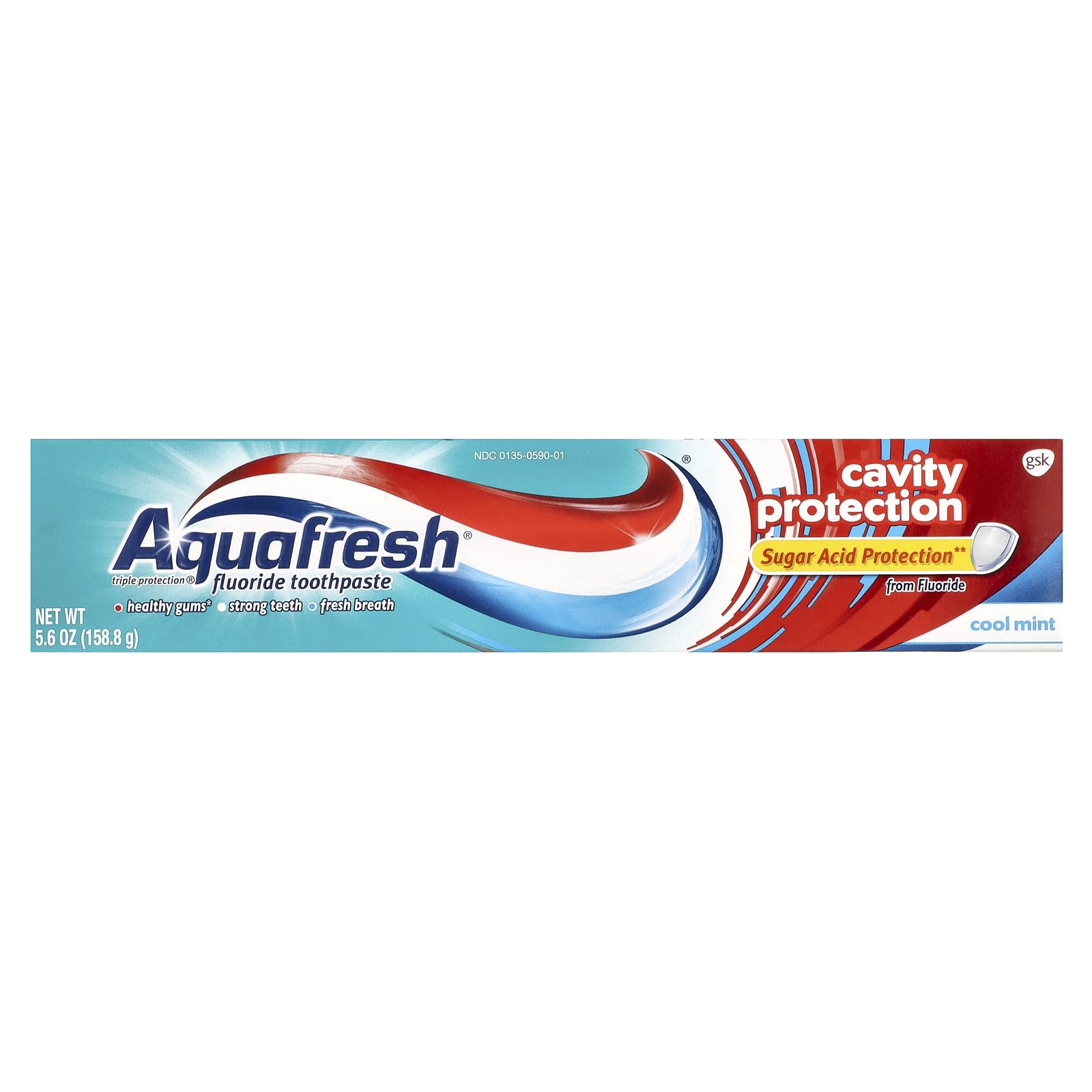 Pack de 12 tubes Aquafresh prêt à l'emploi pour la famille.