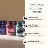 Bougie décorative Paddywax Chroma, verre étincelant et design moderne pour intérieur.