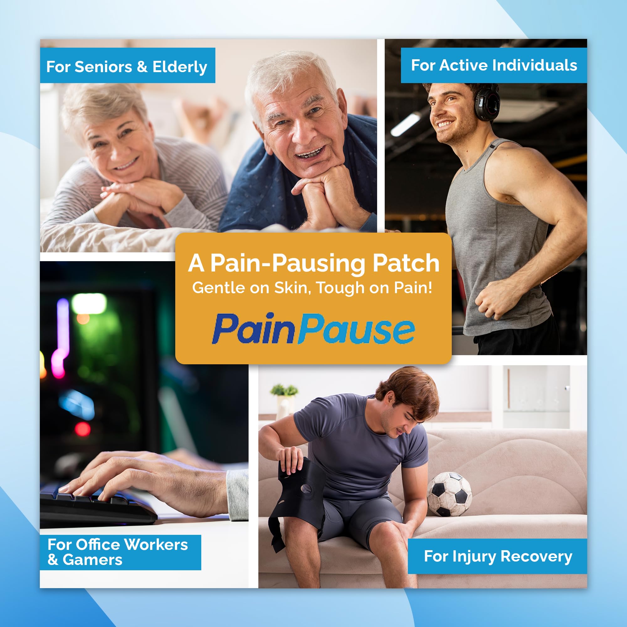 PainPause emballage compact-pochette: solution pratique pour soins à domicile.