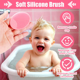 PAKENYESHA brosse-bebe silicone croutes-de-lait pour nettoyage en douceur.
