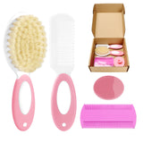 PAKENYESHA brosse-peigne bebe 4-en-1, douceur et polyvalence pour routine quotidienne.