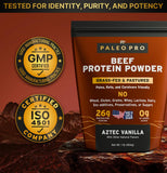 Smoothie vanille avec Paleo Pro protéine de boeuf, goût naturel cacao.