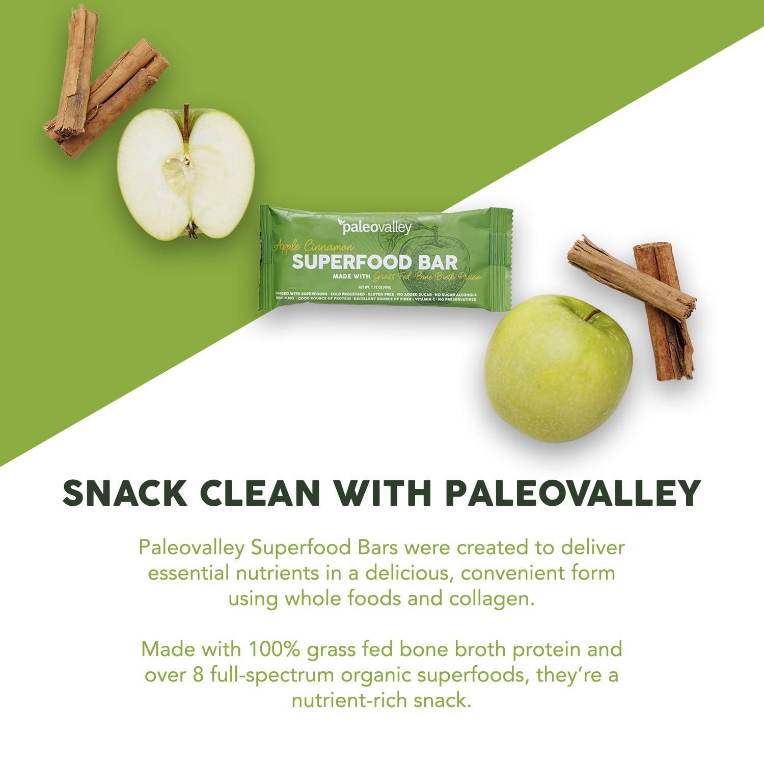 Barres Paleovalley sans produits laitiers et sans soja, alternative saine et sûre.