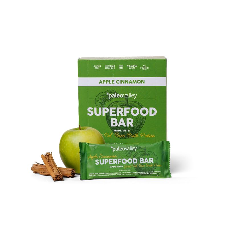 Barres Paleovalley pomme cannelle, snack pratique pour l'énergie en déplacement.