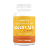 Paleovalley Essential C Complex – bouteille montrant l'étiquette, soutien immunitaire naturel.