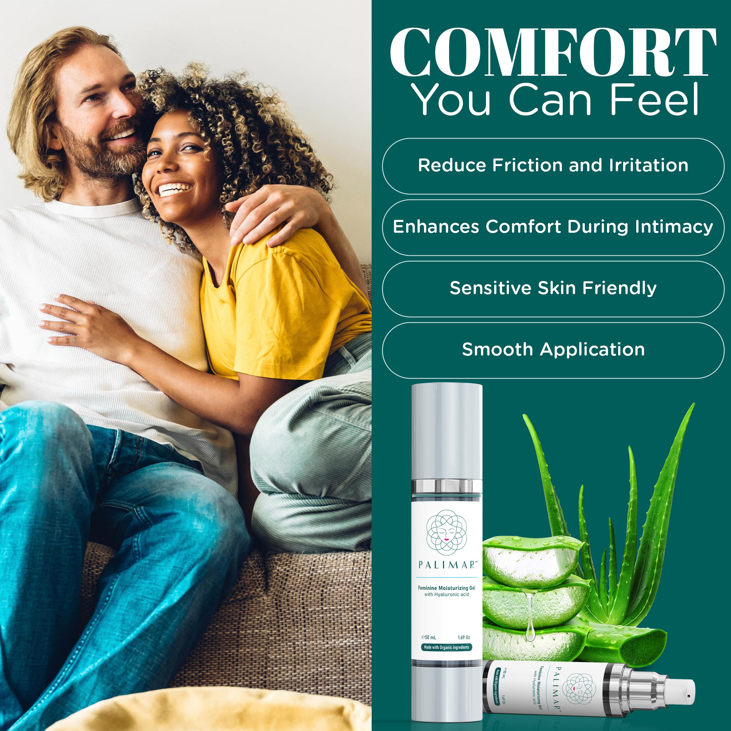 PALIMAR gel intime pour peaux sensibles sans irritants.