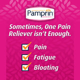 Pamprin Formule Force Maximale – dos du pack, détails sur le format et le dosage.