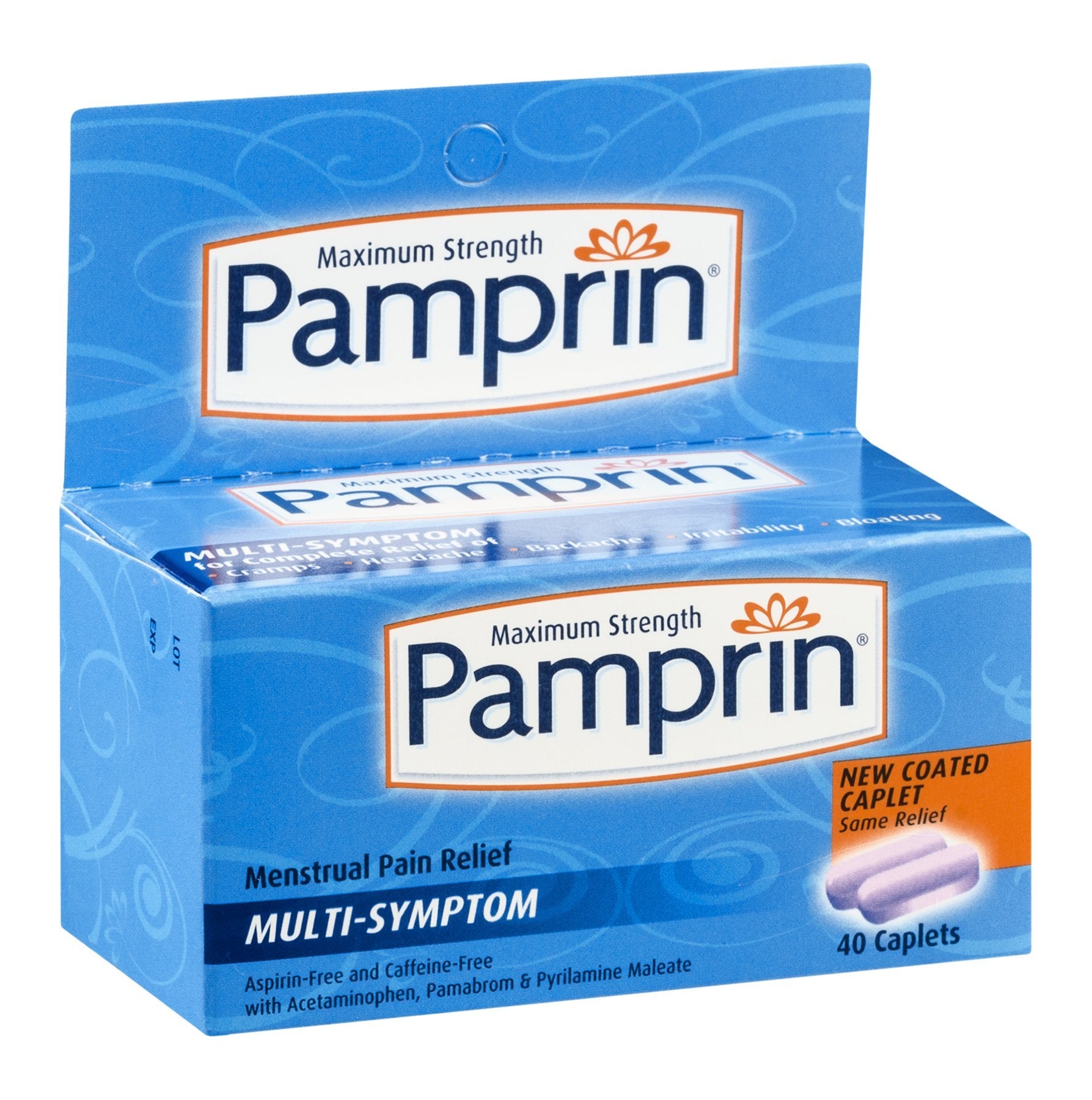 Pamprin tablettes-relief-menstruel maximale, utilisation quotidienne possible pour les inconforts menstruels