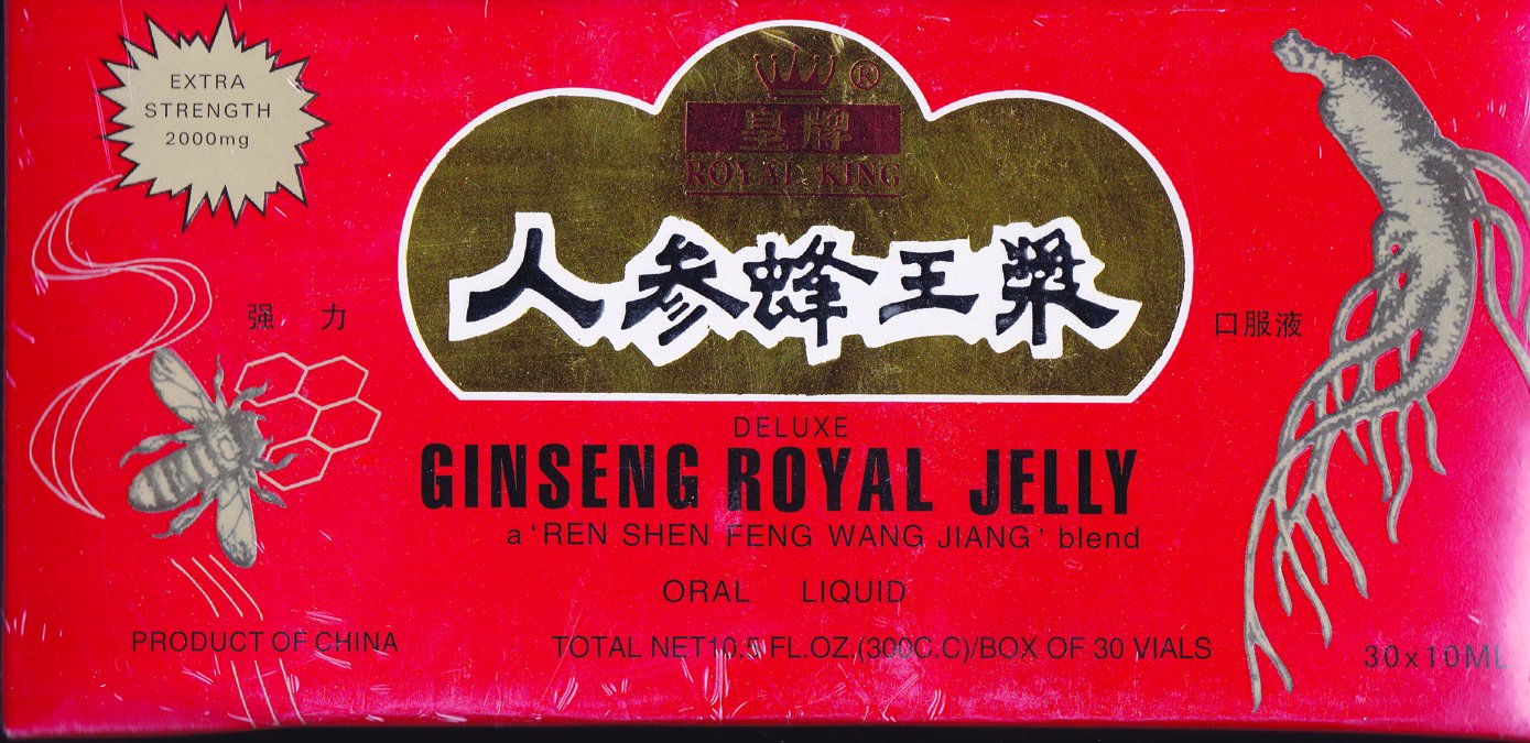 PANAX GINSENG – flacon ginseng et gelée royale dans miel, énergie potentielle.