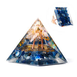 Pankósmios Pyramide Orgone Améthyste et Obsidienne, énergie positive pour votre espace.