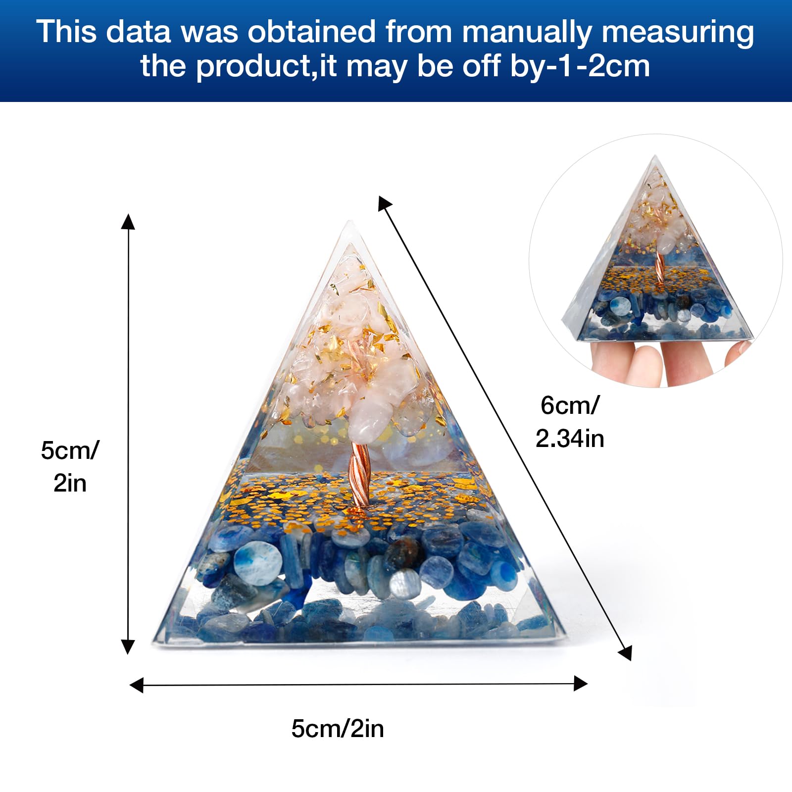 Pankósmios Pyramide Orgone, favorise concentration et tranquillité pendant la méditation.