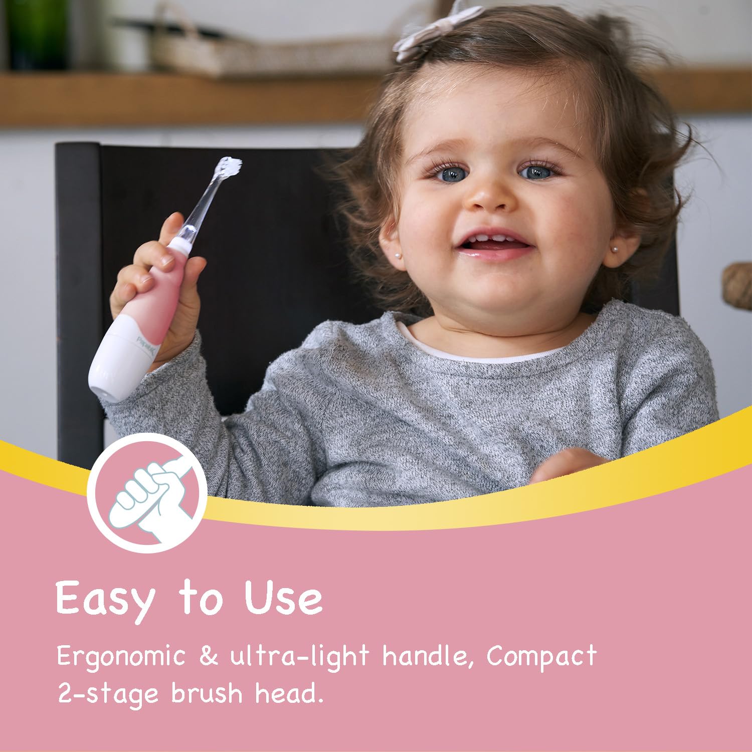 Papablic BabyHandy: tête de brosse remplacement pour bébés 1–18 mois.