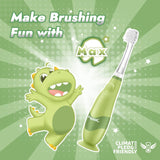Papablic Max avec étui dinosaure, protège et rend le brossage amusant.
