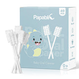 Papablic Nettoyeur langue bébé – emballage 40 pack pratique pour l'hygiène en déplacement.