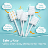 Papablic Nettoyeur langue bébé – tête ultra douce pour un nettoyage en douceur.