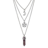 papasgix améthyste collier pendentif pointu avec allure chic et énergie apaisante au quotidien