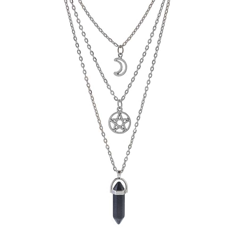 Papasgix améthyste pendentif cristal pointu, look chic et ambiance calme.