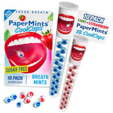 Papermints CoolCaps capsule intérieure libérée dans l'estomac apportant une fraîcheur durable.
