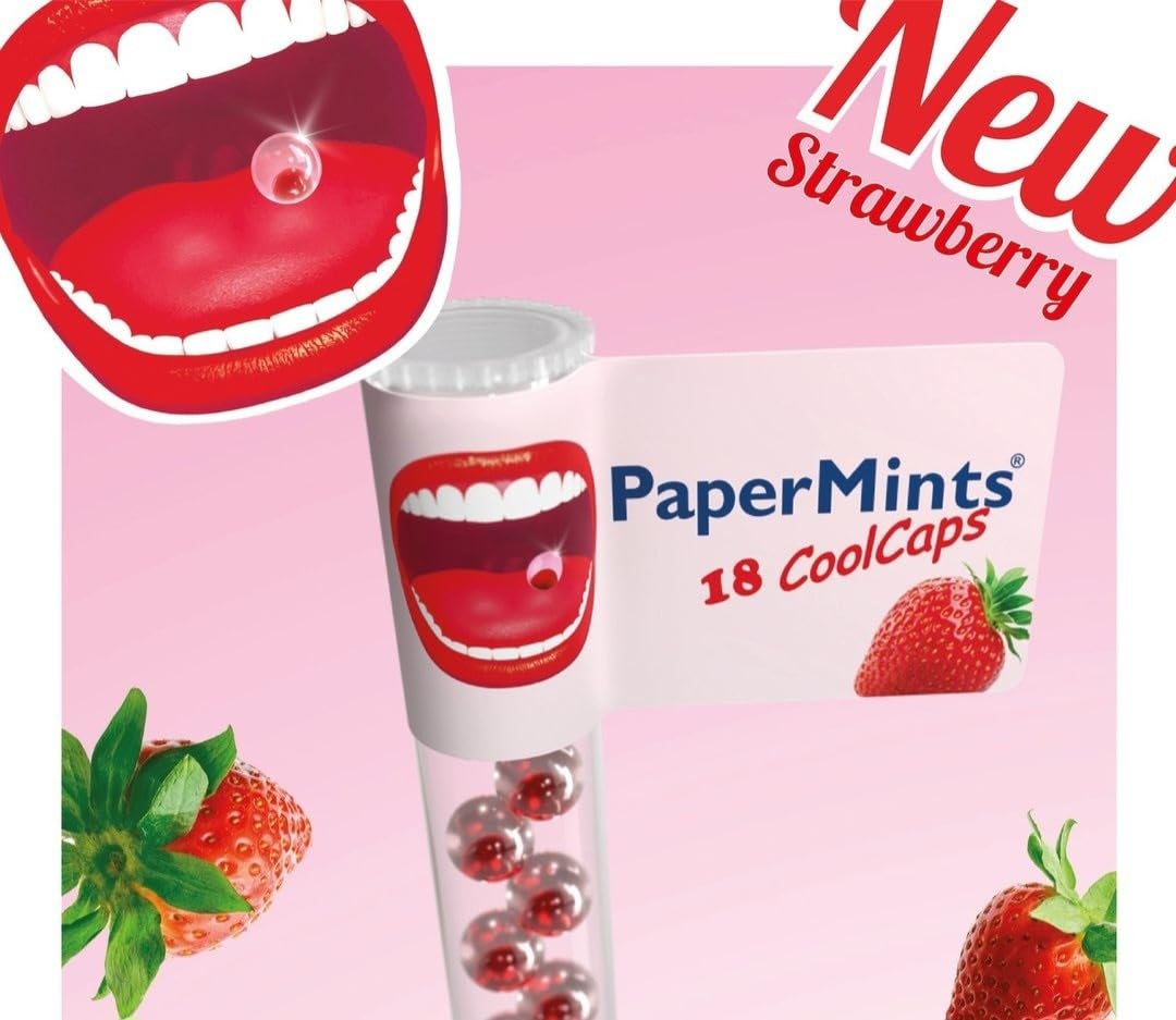 Papermints CoolCaps texture menthe offre une sensation vivifiante et intense.