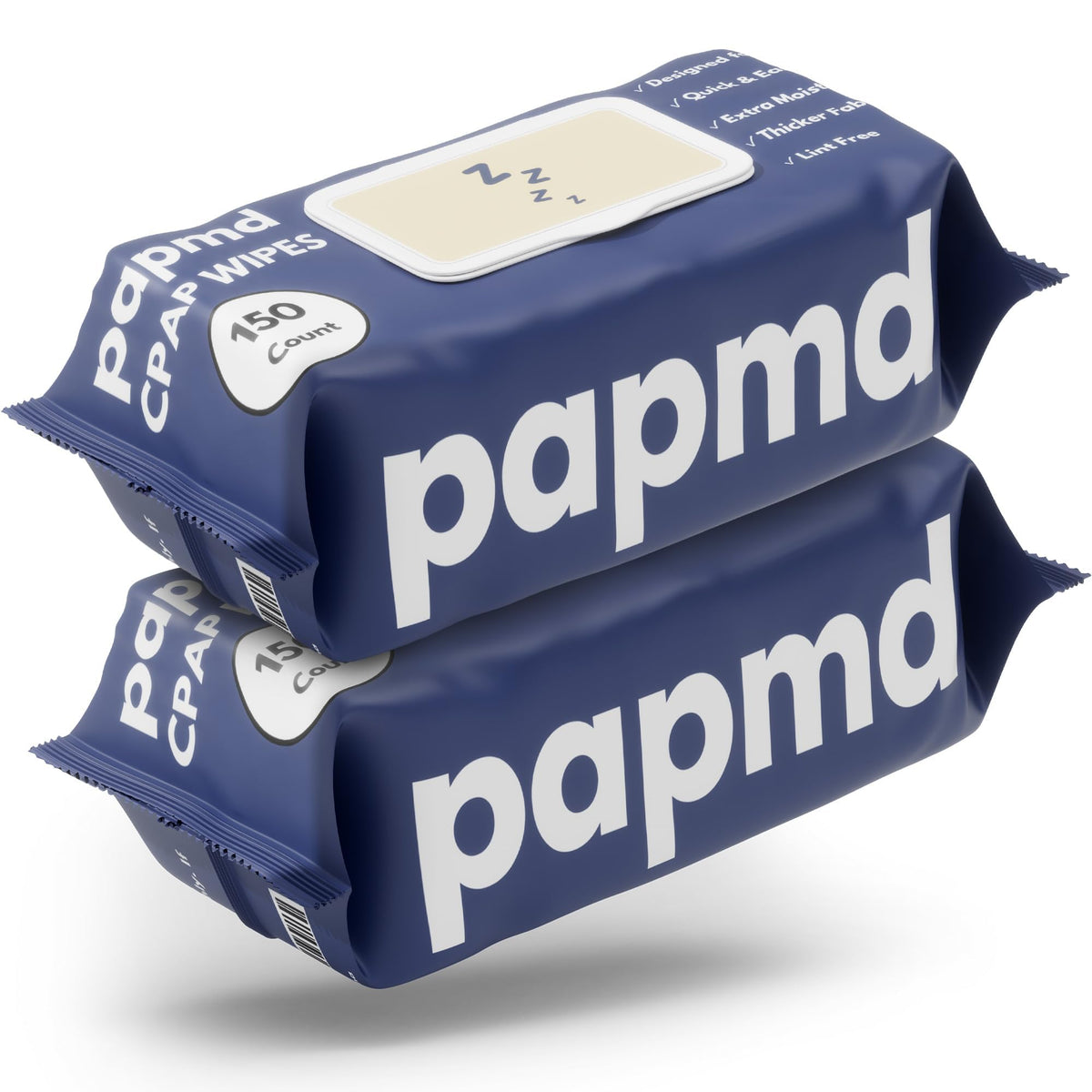 Lingettes PAPMD pour masque CPAP non parfumées, nettoyage en douceur.