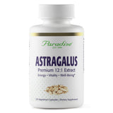 Paradise Herbs Astragalus Extrait, bouteille et capsules végétales, soutien énergétique potentiel.