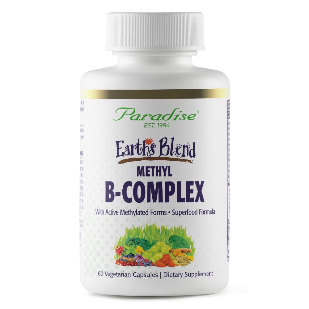 Paradise Herbs B-Complex: bouteille de capsules prête pour une routine matinale énergie