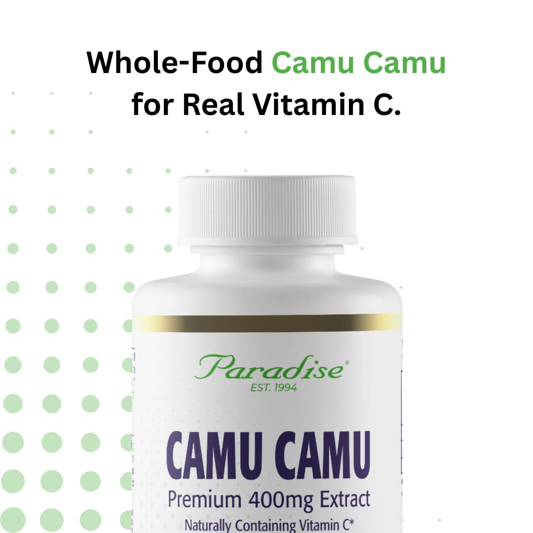 Paradise Herbs dosage Camu Camu, conseil pour un apport vitaminique mesuré