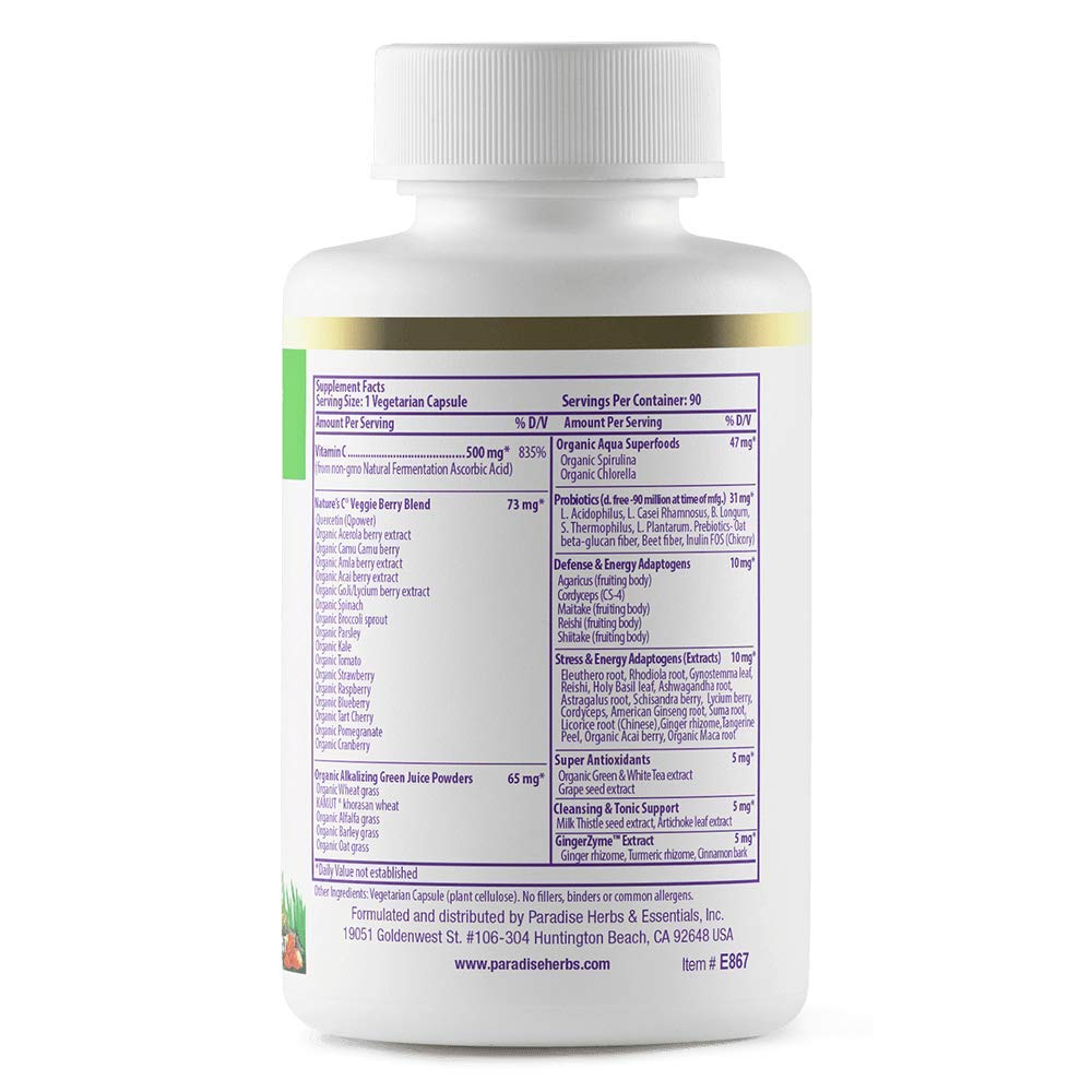 Paradise Herbs Mélange Terrestre Base Verts Alcalinisants: absorption améliorée et énergie naturelle