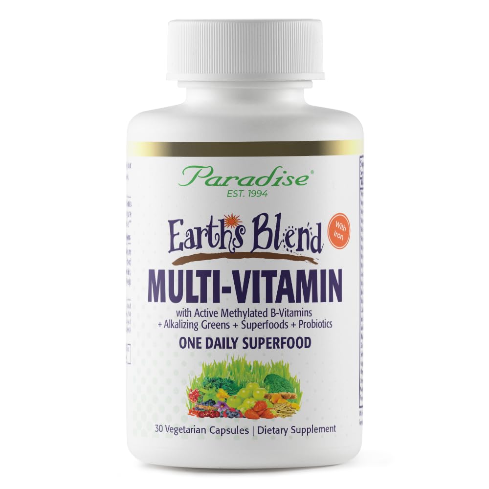 Paradise Herbs Earth's Blend bouteilles de capsules faciles à prendre chaque jour
