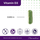 Label détaillé Paradise Herbs Earth's Blend montrant D3 et valeurs nutritives.